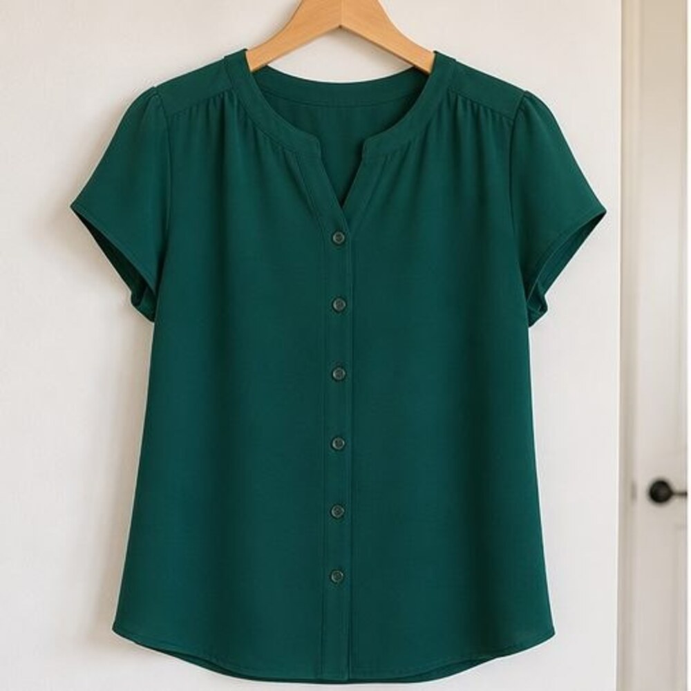 Emerald Ruffle Blouse